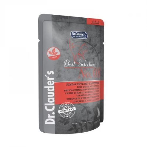 Dr.Clauders - Marha & kacsa burgonyával és macskamentával  85g