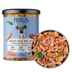   Fidelis - Főtt menü - Lazac, Édesburgonya, Cukkini és Borsó 400g