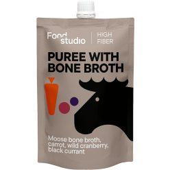   Food Studio - Püré jávorszarvas csontlével, vad tőzegáfonyával, fekete ribizlivel és sárgarépával