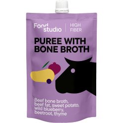   Food Studio - Püré marha csontlével, céklapéppel, vad áfonyával és édesburgonyával