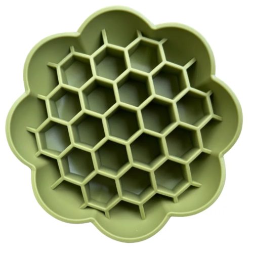 SlowJoy - Evéslassító szilikon tál - Honeycomb - Zöld